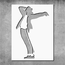 Michael Jackson Stencil Template Reusable for Wall Art, DIY Crafts, Fabric Paint