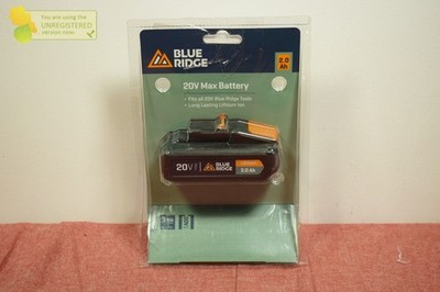 Blue Ridge Tools 20V Replacement Battery: 2Ah (Pack Wear)