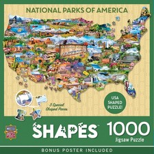MasterPieces - National Parks of America 1000 Piece Shaped Jigsaw Puzzle