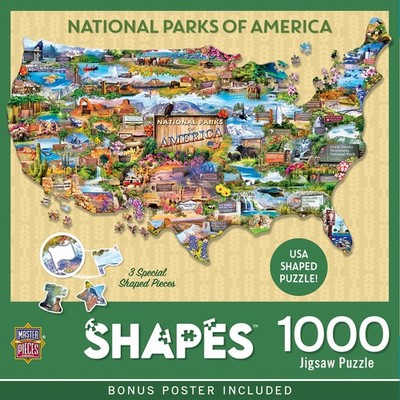 MasterPieces - National Parks of America 1000 Piece Shaped Jigsaw Puzzle