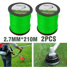 2Pcs 210M COMMERCIAL USE TRIMMER LINE 2.7MM MOWING Whipper Snipper Cord Green UK 0.05 per metre