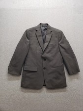 Joseph  Feiss Boy Blazer Jacket 16 Gray Single Breasted Pockets Collared Formal
