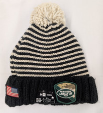 New York Jets New Era Womens Flag Salute To Service Knit Pom Beanie Military NFL