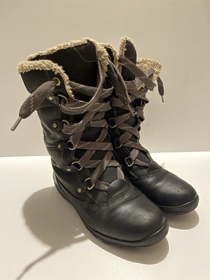 TIMBERLAND MT HOPE WOMENS LEATHER FUR WATERPROOF INSULATED BOOT - Size 8.5 Women