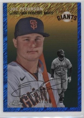 2023 Chrome Platinum Anniversary Blue Shimmer Refractor /100 Joc Pederson m4l