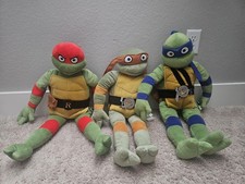 "JUEGO DE 3 - Almohada de felpa Teenage Mutant Ninja Turtles Mutant Mayhem 27"" TMNT"