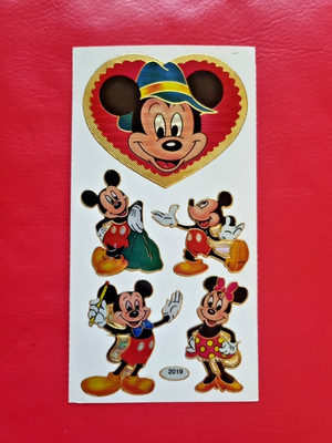 Sticker  Disney Vintage 90er,Original Bogen  Stickeralbum Aufkleber Gold Rand  
