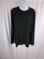 Athletic Works DriWorks Shirt Mens Medium Black Long Sleeve Performance