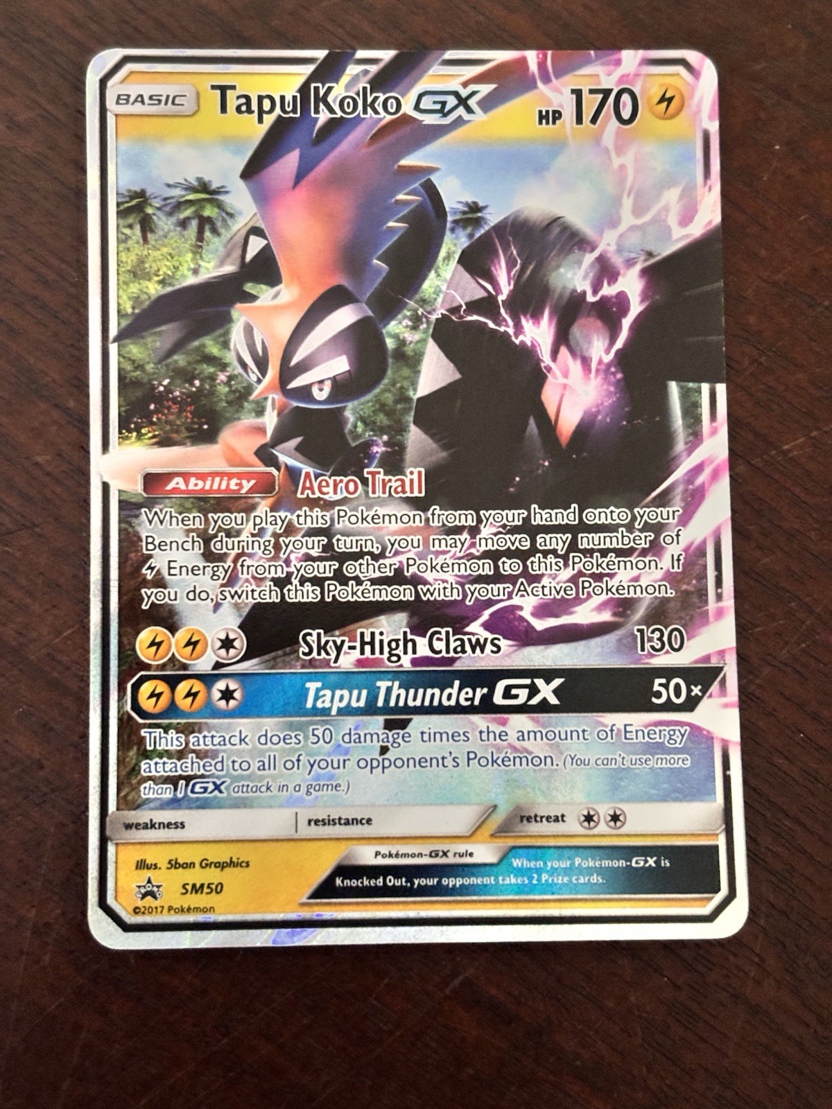 Pokémon Tapu Koko GX SM50 Black Star Promo 