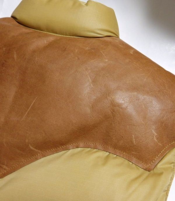 Rocky Mountain Featherbed x Warehouse & Co. Down Vest 40 Beige Made in Japan image 10