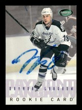 1995-96 Parkhurst International  270 Daymond Langkow signed auto tough (light si