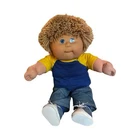 Vintage 90s Cabbage Patch Kid Doll Original Clothes Yarn Hair Blue Eyes CPK