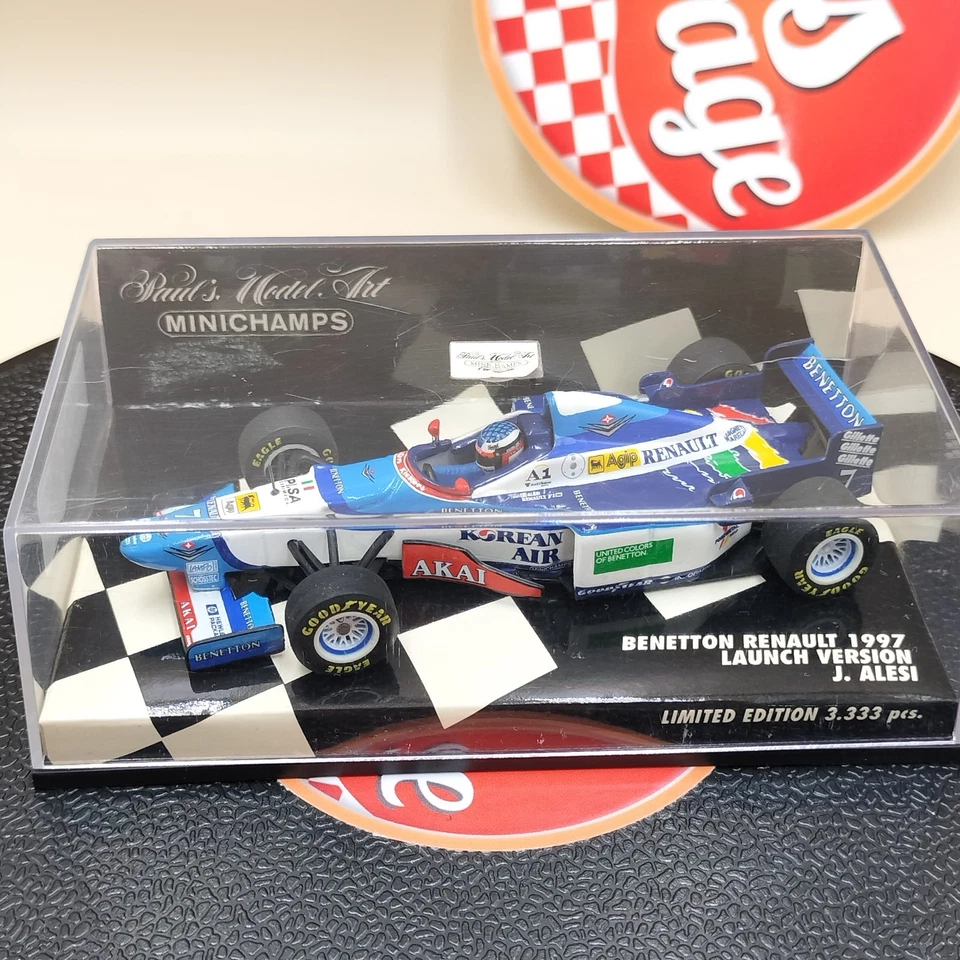 MINICHAMPS 1/43 Benetton Renault 1997 Launch Version Jean Alesi 430970097 - Image 2 of 4