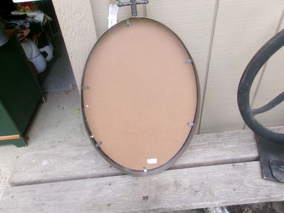 Stonebriar Collection Metal Oval Nautical Mirror W/ Rivet Trim 69 x 41.5 cm - Image 4 of 4