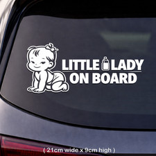 Baby On Board Car Decals Stickers &ndash; Cute Baby Safety Sign for Window, Bumper