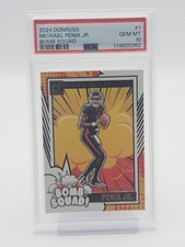 MICHAEL PENIX JR 2024 DONRUSS BOMB SQUAD ROOKIE #1 FALCONS PSA 10 Q4444