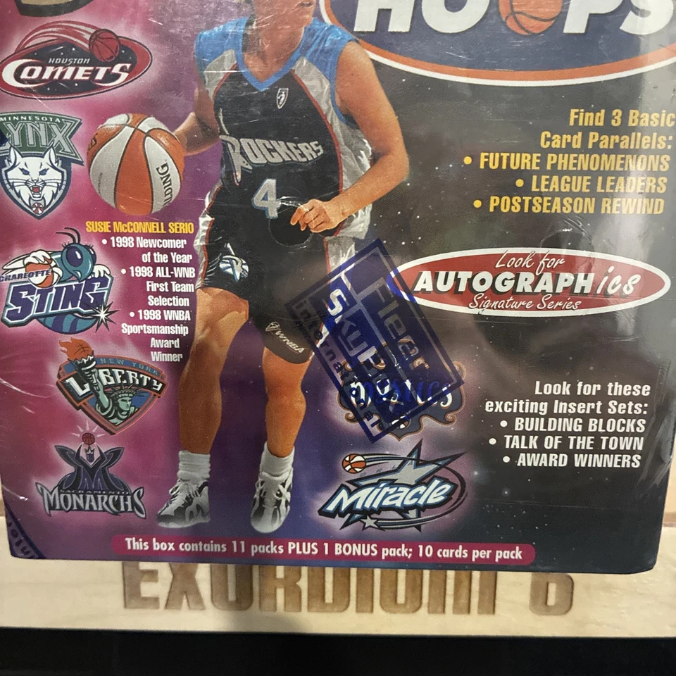 1999 WNBA Premier Edition Skybox Hoops Sealed Box Include Autographs 12 Packs - Image 4 of 4