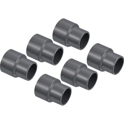 Pack of 6 PVC Reduction Pipe Fitting 32 x 25 mm Straight Coupling Adapter Plu...