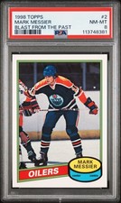 1998 Topps #2 Mark Messier 1980 Blast From The Past PSA 8 Near Mint