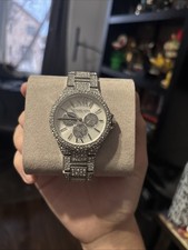 Michael Kors Oversized Camille Pave Silver-toned Watch