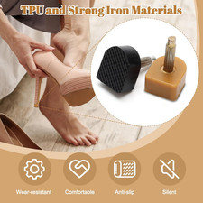 24 Pairs 6 Size High Heel Replacement Tips Kit with Upgrade Heel Caps Remove ...