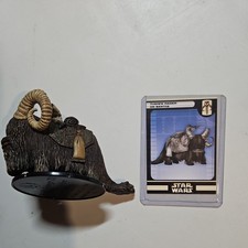 Star Wars Miniatures Tusken Raider On Bantha Figure with Stat Card