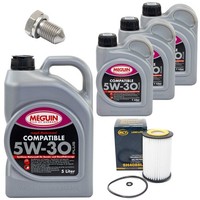 MotoröL Filter Set 5W-30 Plus Meguin 8 Liter + Schraube FüR VW Transporter VI