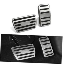 Anti-slip Brake Gas Accelerator Foot Pedal Cover Cap Compatible With Silver Anti-slip Brake Gas Accelerator Foot Pedal Cover Cap Compatible With Silver