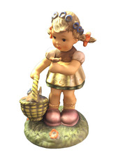 Göbelfigur Berta Hummel BH 3 Spring Blossoms Mädchen Hase Blumen Goebel Figur 