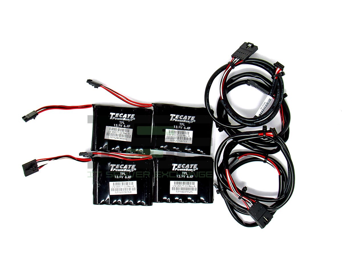 LOT OF 4 LSI 49571-03 TECATE POWERBURST TPL 13.5V 6.4F REV A RAID