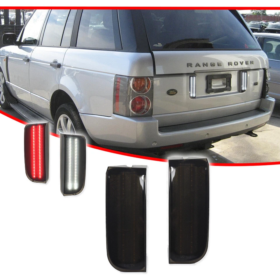 Smoked LED Rear Tailgate Reverse Backup Lights For Land Rover Range Rover L322 - Image 3 of 4
