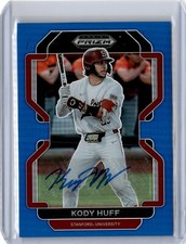 2022 Prizm Draft Picks Blue Refractor Kody Huff Auto 17/99 (B72) Rockies