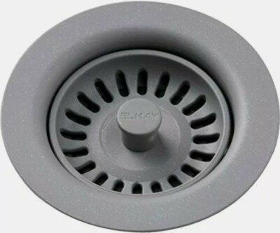 Elkay LKQS35GS Polymer Drain Fitting with Removable Basket Strainer and Rubbe...