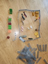 Lot Of Plastic Farm Animals, Fencing ,Farm Assesories,  One Action Farmer GUC