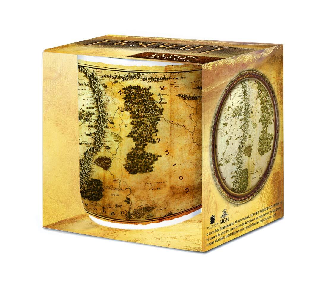 ФУТБОЛКА С ЛОГОТИПОМ - Хоббит - Средиземье - Карта - Кофейная кружка в коробке - Разноцветная -