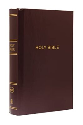 NKJV, Pew Bible, Large Print, Hardcover, Burgundy, Red Letter Edition ...