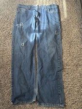 Vintage Levi's 550 Jeans Men's 38x34 Relaxed Fit Straight Leg Zip Fly USA Made