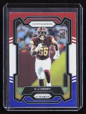 2023 Panini Prizm #400 K.J. Henry Red White and Blue
