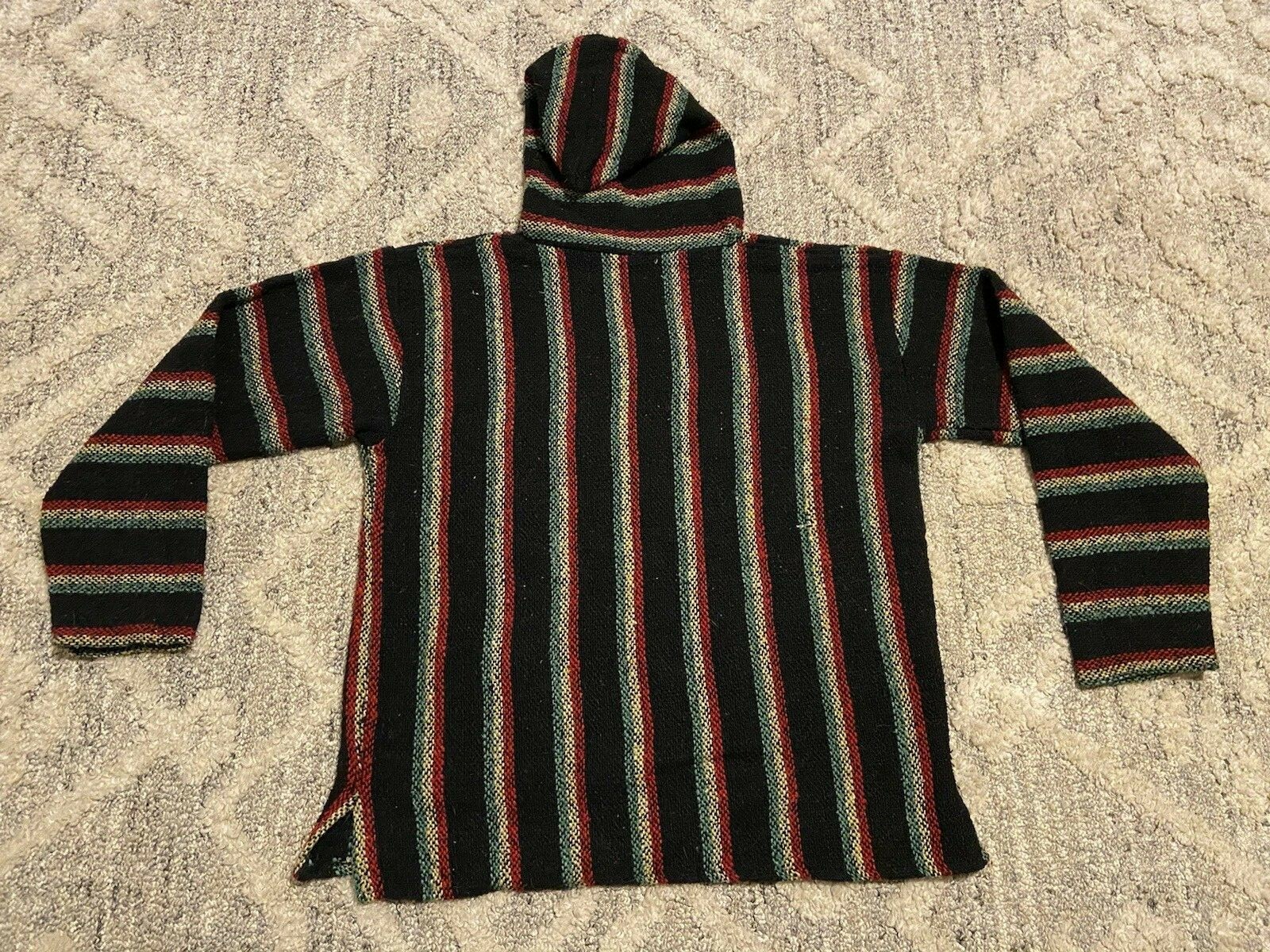 Vintage Sunspecs Hippie Drug Rug Baja Hoodie Size XL | eBay