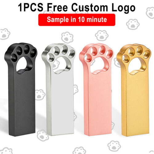 Metal Gift Real Capacity USB Flash Drive 64GB Free Logo Pen Drive 32GB Usb Stick - Picture 1 of 12