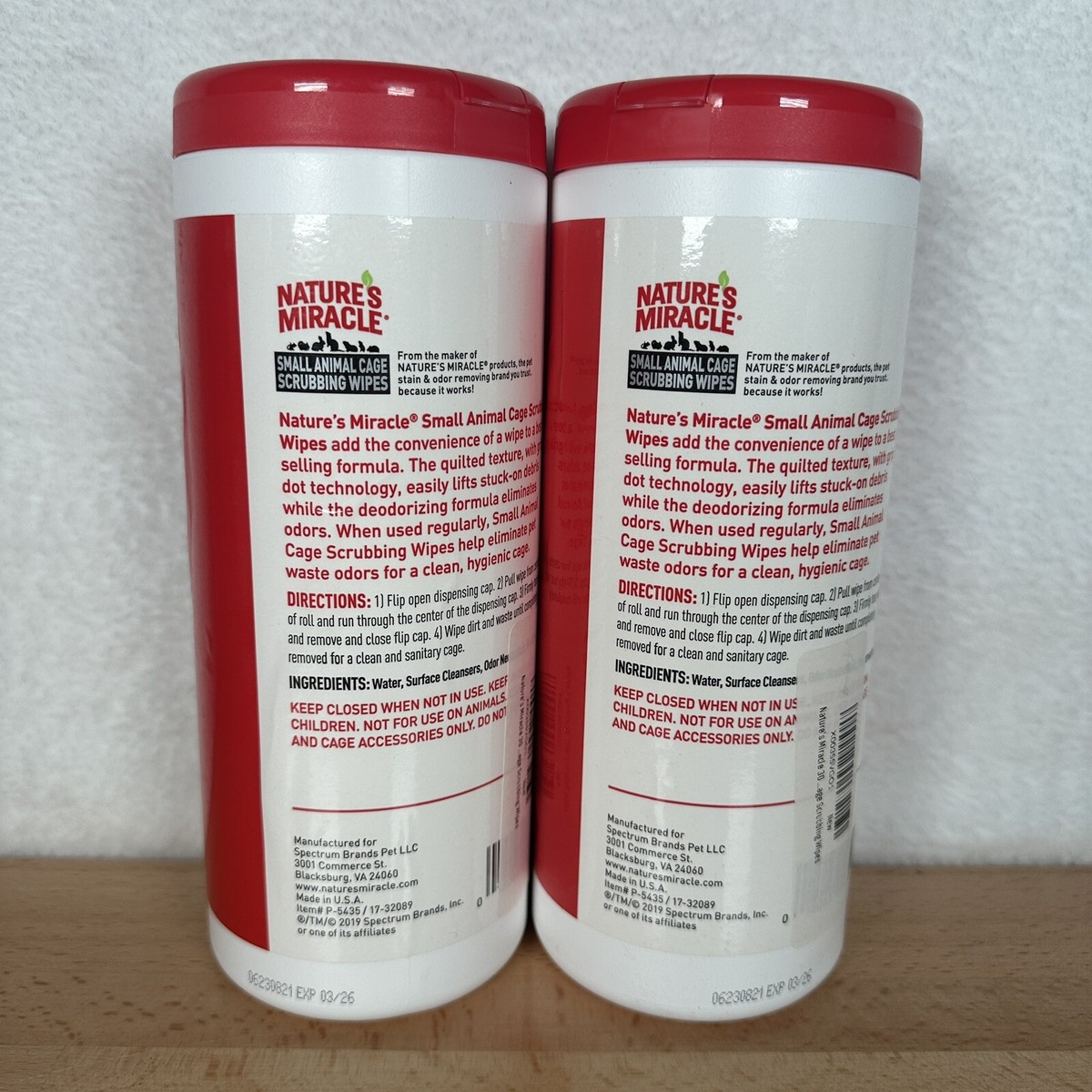 Small Animal Cage Scrubbing Wipes Nature's Miracle Wipes