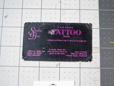vtg Tattoo business card - Shadow Brite Tattoo Studio Reno NV