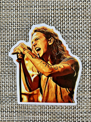 Eddie Vedder Pearl Jam Drawing Premium Sticker 3in Decal Quality