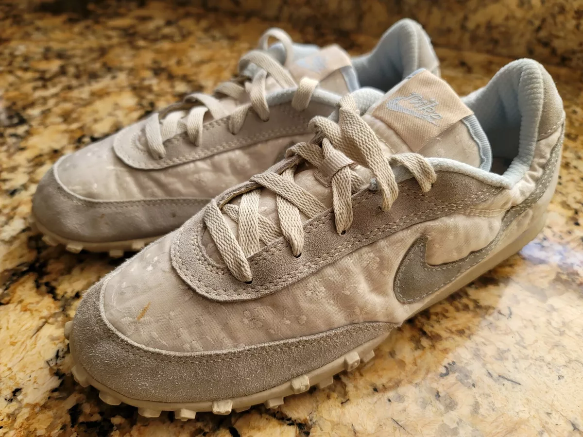 Nike Waffle Racer 2 Light Grey/Blue Pearl Women's (Sz.9) 303919 241 Vintage