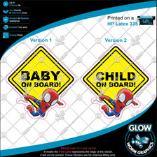 Spiderman Baby On Board Child Marvel Avengers Car Van Window Sticker Vinyl Decal