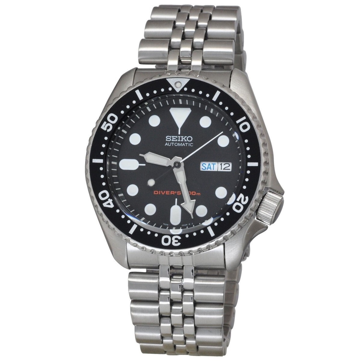 時計 skx007k1 seiko diver's 200m Seiko SKX007 Automatic Black Dial Rubber Strap 200m Scuba Diver