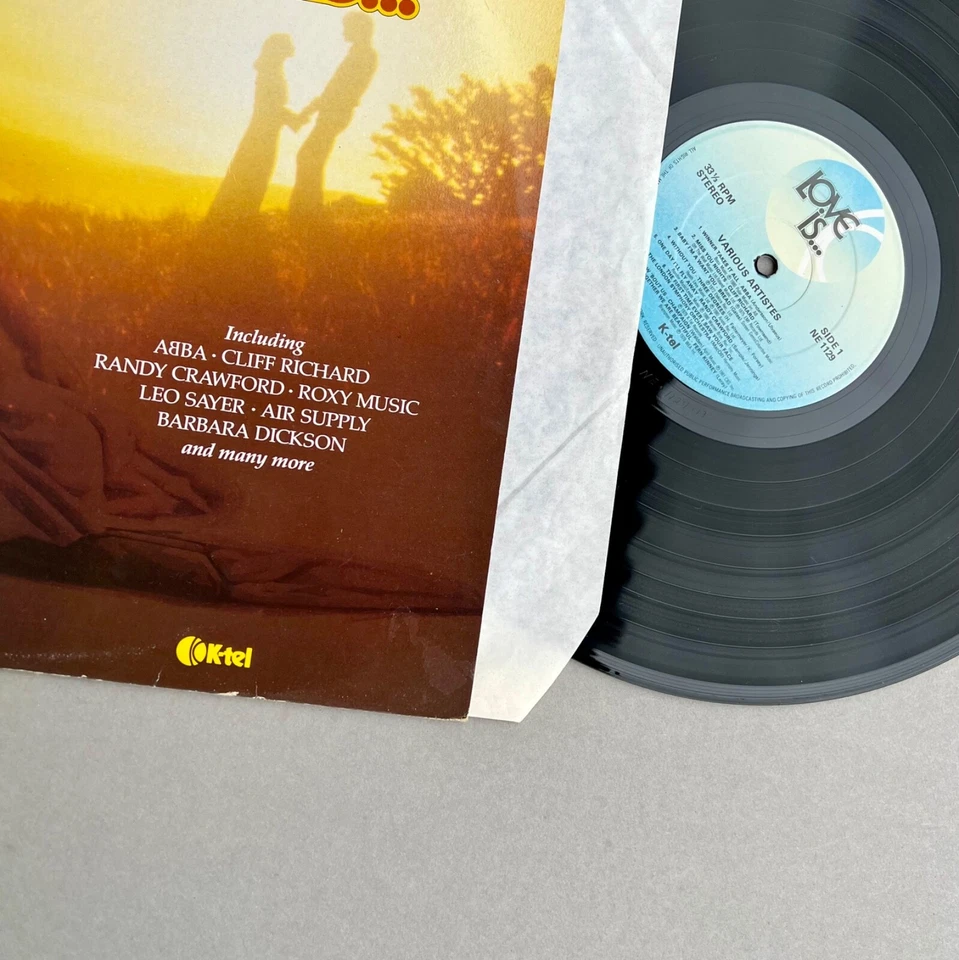 Live Is The Best of Great Love Songs Vinyl Record Vintage 12 in K-tel ABBA Roxy Foto 4 de 4