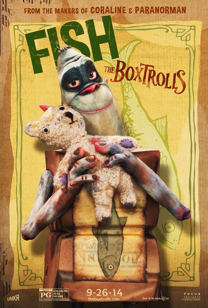 boxtrolls fish box The Boxtrolls movie poster print (d) - 11 x 17 inches - Animation - Fish
