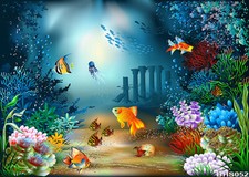 Children 5'x7' Computer/ Digital Scenic Vinyl Photo Background Backdrop BHS052