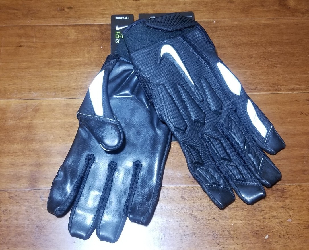 Nike D-Tack Protective Gel Football Gloves Men's Size 4XL Black